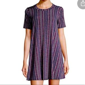 BCBGeneration t-shirt striped mini dress in size S